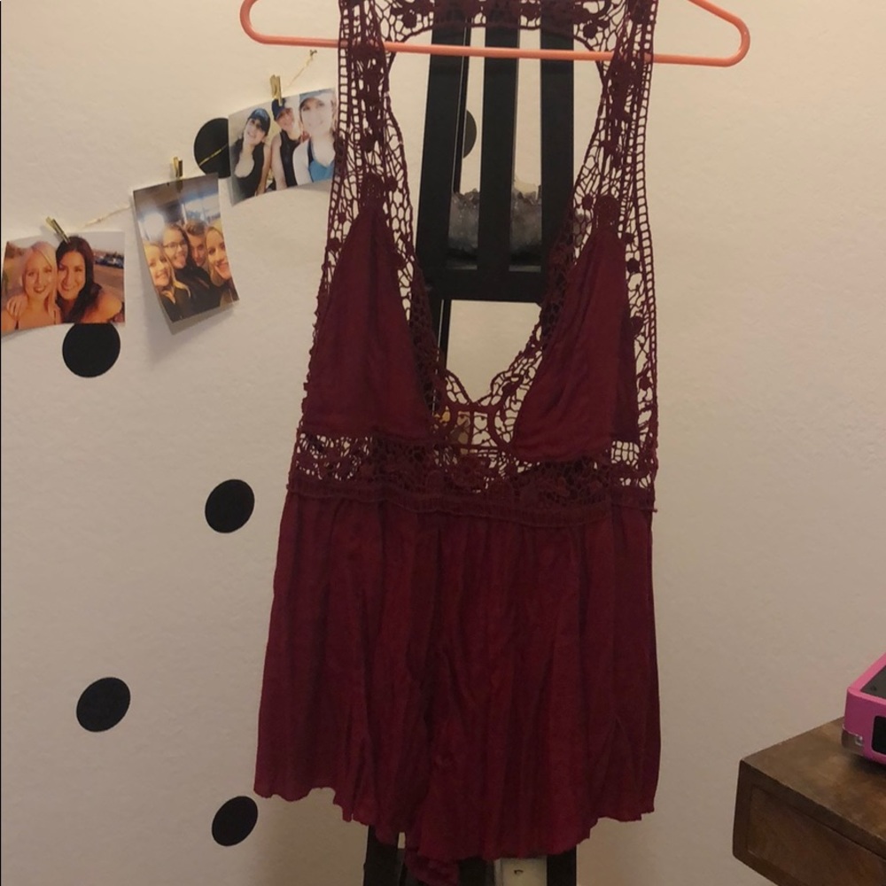 Thick lace romper
